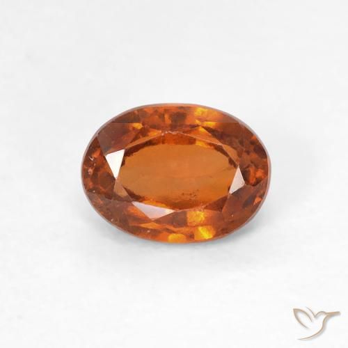 0.83ct Natural Medium Dark-Orange Granate Hessonita, Ovalada, VS