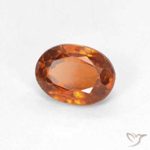 granate hessonita Medium Dark-Orange natural de 0.83 ct, Ovalada, VS