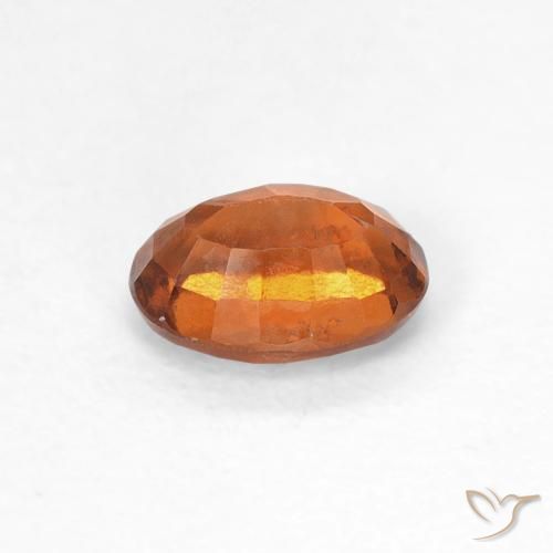 granate hessonita Medium Dark-Orange natural de 0.83 ct, Ovalada, VS