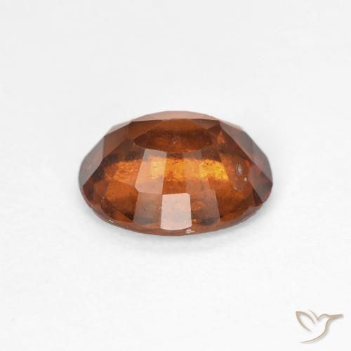 granate hessonita Naranja oscuro natural de 1.50 ct, Ovalada, VS