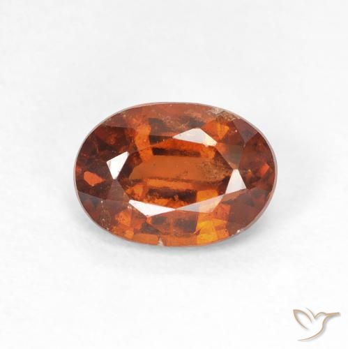 1.43ct Natural Ámbar naranja Granate Hessonita, Ovalada, VS