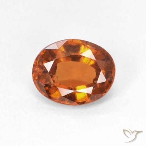 1.41ct Natural Naranja medio Granate Hessonita, Ovalada, VS