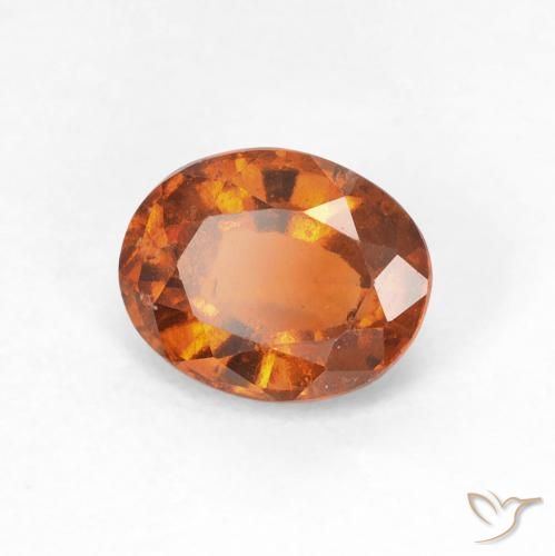 granate hessonita Naranja medio natural de 1.41 ct, Ovalada, VS