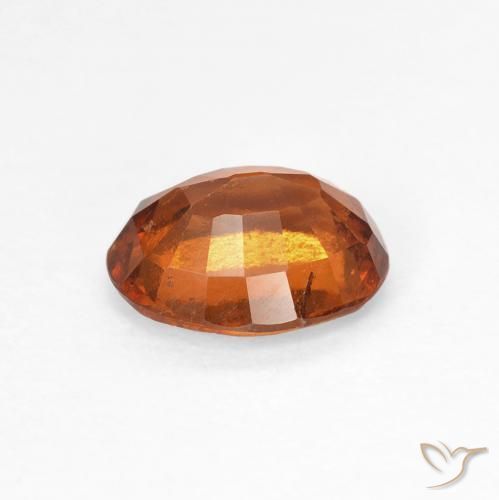 granate hessonita Naranja medio natural de 1.41 ct, Ovalada, VS