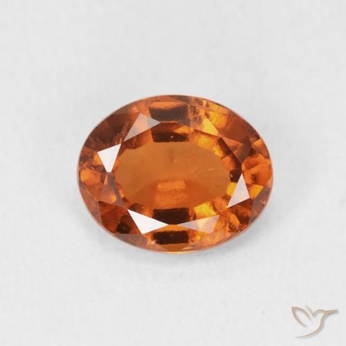 1.28ct Natural Naranja oscuro Granate Hessonita, Ovalada, VS