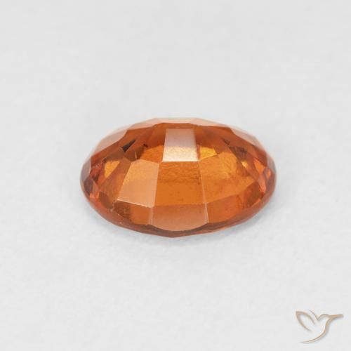 granate hessonita Naranja oscuro natural de 1.28 ct, Ovalada, VS