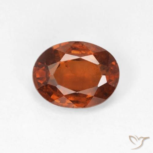 1.81ct Natural Naranja oscuro Granate Hessonita, Ovalada, VS