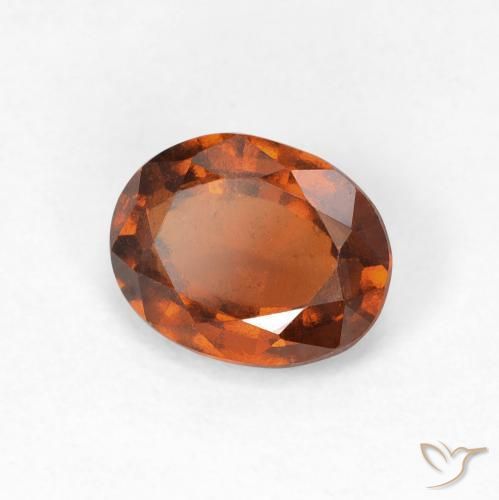 granate hessonita Ámbar naranja natural de 1.41 ct, Ovalada, VS