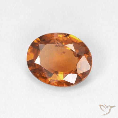 granate hessonita Medium Dark-Orange natural de 1.18 ct, Ovalada, VS