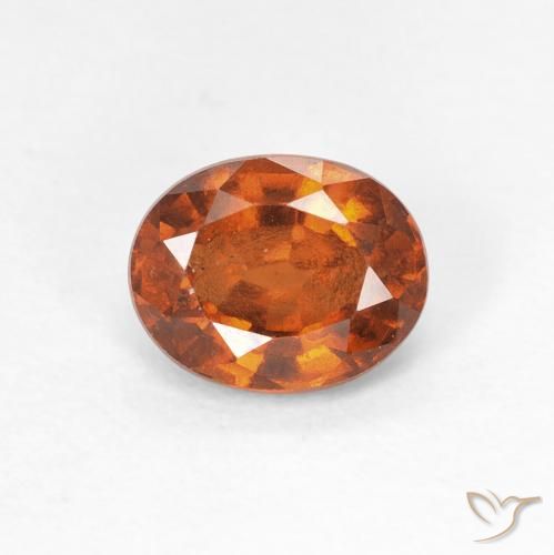 1.29ct Natural Medium Dark-Orange Granate Hessonita, Ovalada, VS