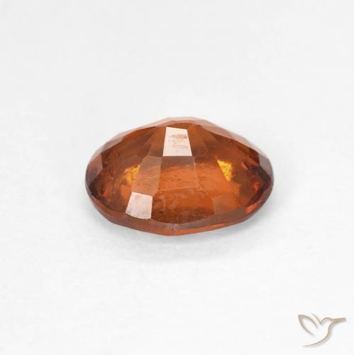 granate hessonita Medium Dark-Orange natural de 1.29 ct, Ovalada, VS