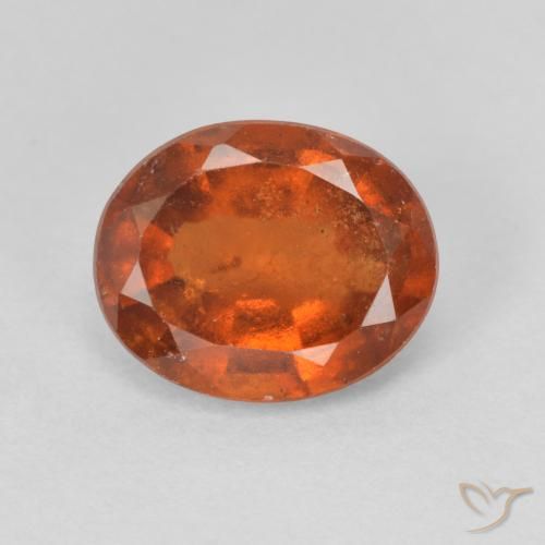1.98ct Natural Naranja oscuro Granate Hessonita, Ovalada, VS