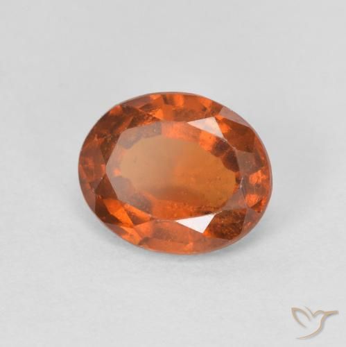 granate hessonita Naranja rojizo natural de 1.37 ct, Ovalada, VS