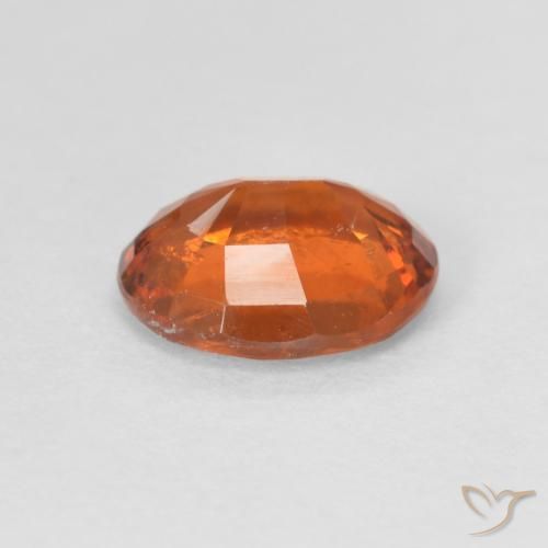 granate hessonita Naranja rojizo natural de 1.53 ct, Ovalada, VS