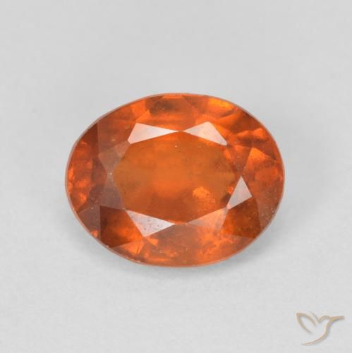 1.93ct Natural Naranja oscuro Granate Hessonita, Ovalada, VS