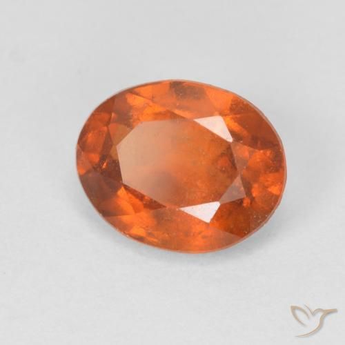 granate hessonita Naranja oscuro natural de 1.93 ct, Ovalada, VS