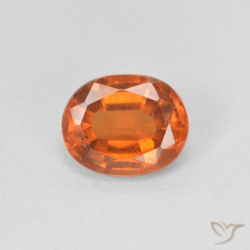 1.14ct Natural Naranja medio granate hessonita, Ovalada, VS