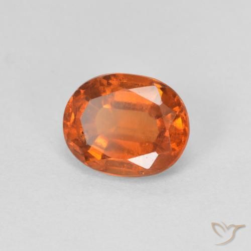 granate hessonita Naranja medio natural de 1.14 ct, Ovalada, VS