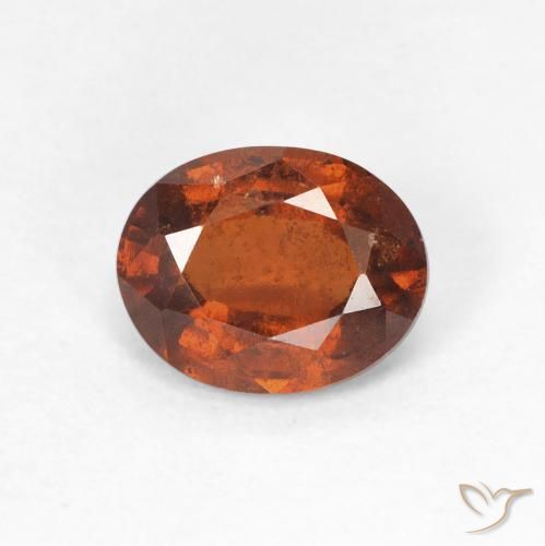 1.45ct Natural Ámbar naranja Granate Hessonita, Ovalada, VS