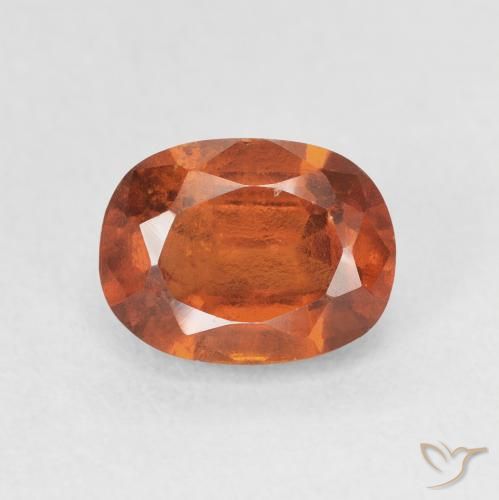 2.08ct Natural Naranja fuego granate hessonita, Forma Cojín, VS-SI