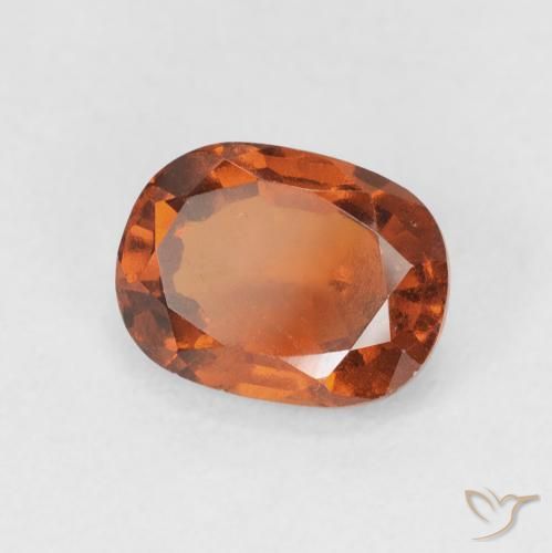 granate hessonita Naranja rojizo natural de 1.83 ct, Forma Cojín, VS-SI