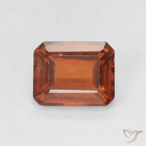 1.77ct Natural Naranja medio granate hessonita, corte esmeralda, VS-SI