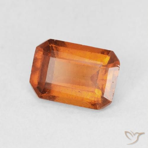 granate hessonita Naranja fuego natural de 1.19 ct, Corte Octágono / Esmeralda, VS-SI