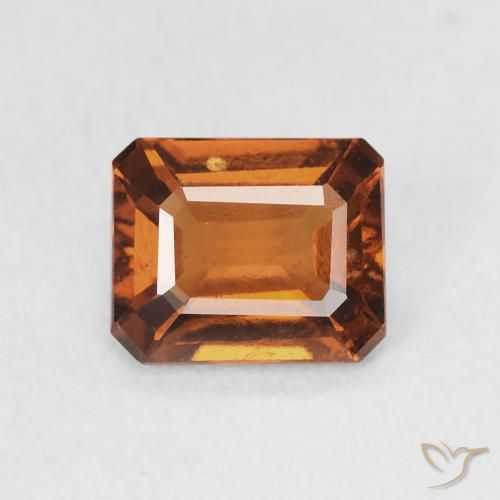 1.18ct Natural Naranja medio granate hessonita, corte esmeralda, VVS-VS