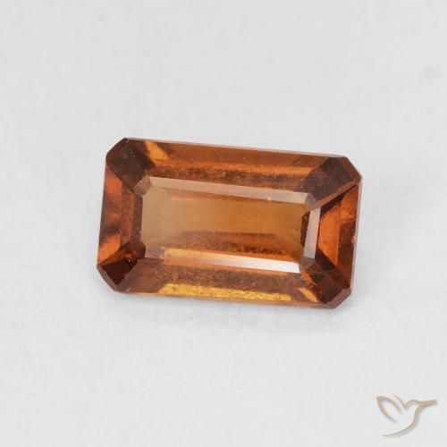 granate hessonita Naranja oscuro natural de 1.23 ct, Corte Octágono / Esmeralda, VVS-VS