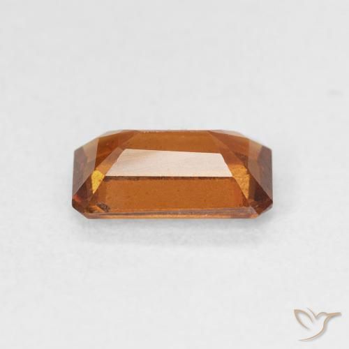 granate hessonita Naranja oscuro natural de 1.23 ct, Corte Octágono / Esmeralda, VVS-VS