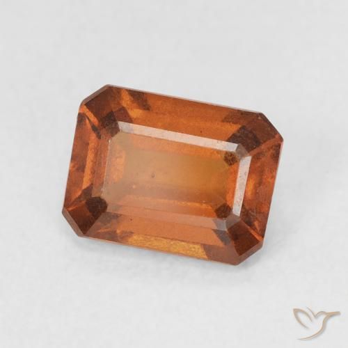 granate hessonita Naranja oscuro natural de 1.44 ct, Corte Octágono / Esmeralda, VVS-VS