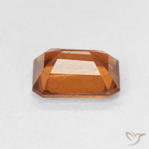 granate hessonita Naranja oscuro natural de 1.44 ct, Corte Octágono / Esmeralda, VVS-VS