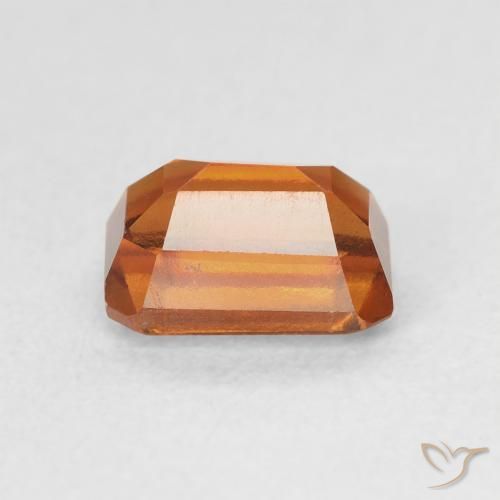 granate hessonita Naranja oscuro natural de 1.50 ct, Corte Octágono / Esmeralda, VVS-VS
