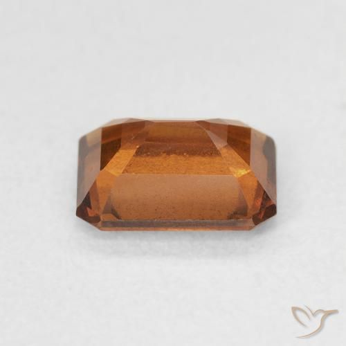 granate hessonita Medium Dark-Orange natural de 1.27 ct, Corte Octágono / Esmeralda, VVS-VS