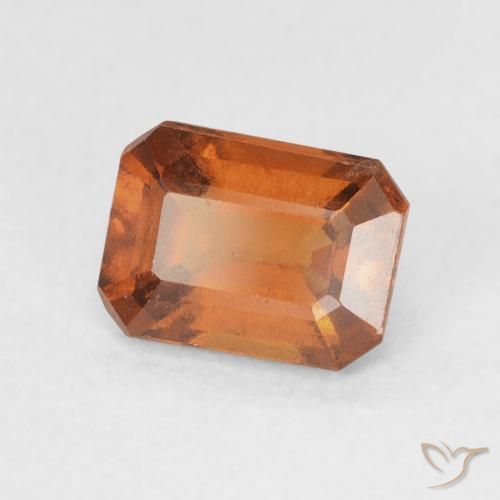 granate hessonita Medium Dark-Orange natural de 1.48 ct, Corte Octágono / Esmeralda, VVS-VS