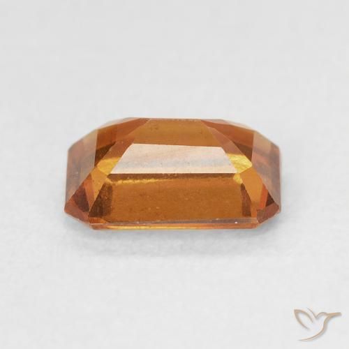 granate hessonita Naranja oscuro natural de 1.50 ct, Corte Octágono / Esmeralda, VVS-VS