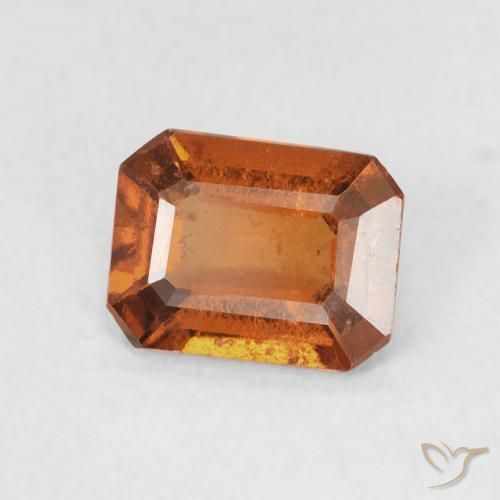 granate hessonita Naranja oscuro natural de 1.08 ct, Corte Octágono / Esmeralda, VVS-VS