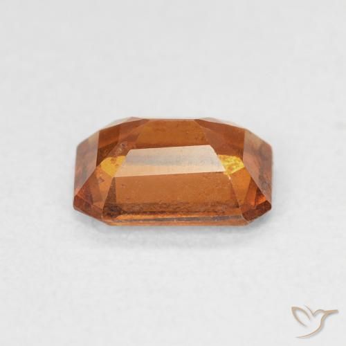 granate hessonita Naranja oscuro natural de 1.08 ct, Corte Octágono / Esmeralda, VVS-VS