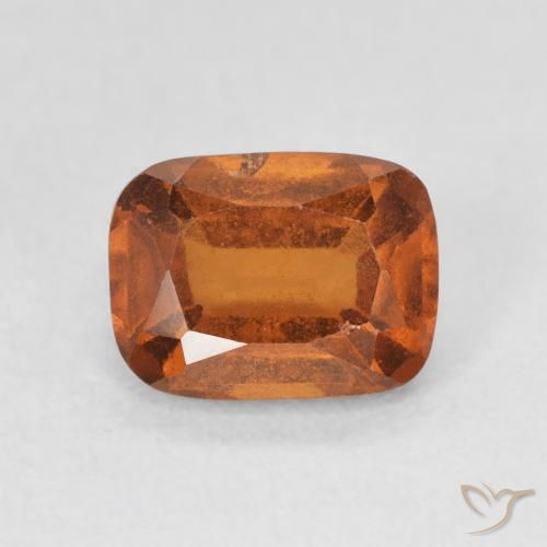 2.04ct Natural Naranja oscuro granate hessonita, Forma Cojín, VS-SI