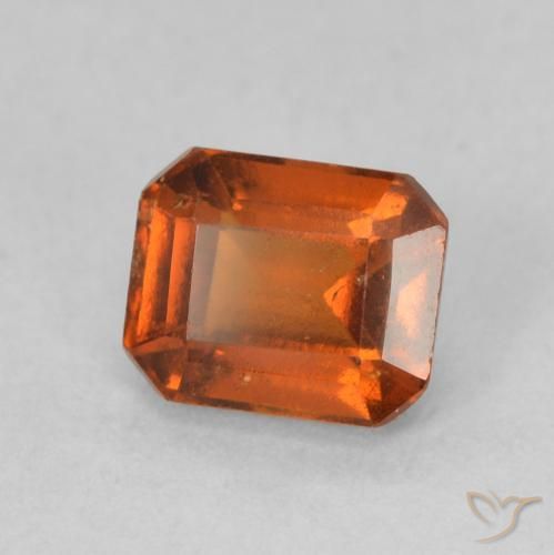 granate hessonita Naranja oscuro natural de 1.27 ct, Corte Octágono / Esmeralda, VS
