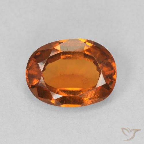 1.15ct Natural Naranja fuego Granate Hessonita, Ovalada, VS