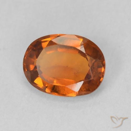 granate hessonita Naranja fuego natural de 1.15 ct, Ovalada, VS