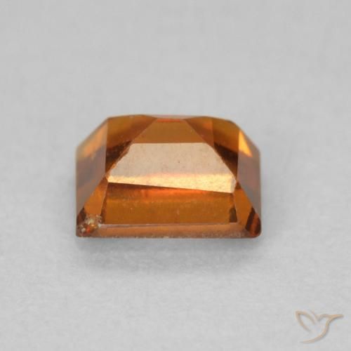 granate hessonita Naranja medio natural de 0.66 ct, Corte Baguette, VS