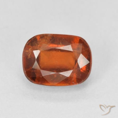 2.43ct Natural Naranja rojizo granate hessonita, Forma Cojín, VS