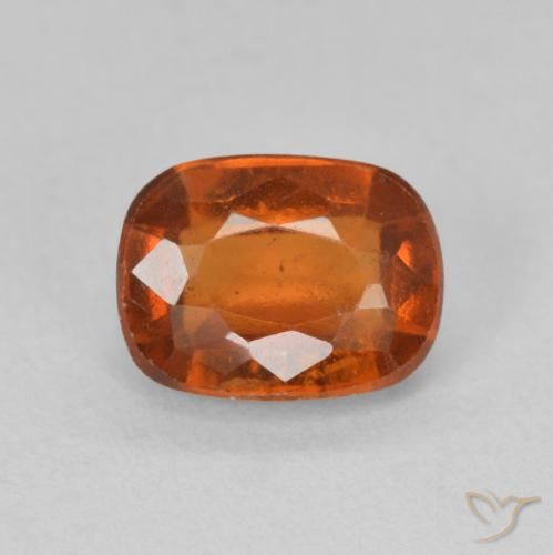 2.03ct Natural Naranja fuego granate hessonita, Forma Cojín, VS