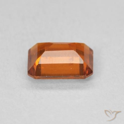 granate hessonita Naranja fuego natural de 0.83 ct, Corte Octágono / Esmeralda, VS