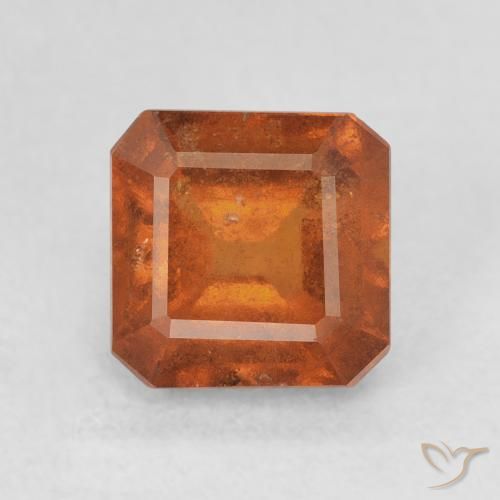 2.03ct Natural Naranja oscuro granate hessonita, corte esmeralda, VS