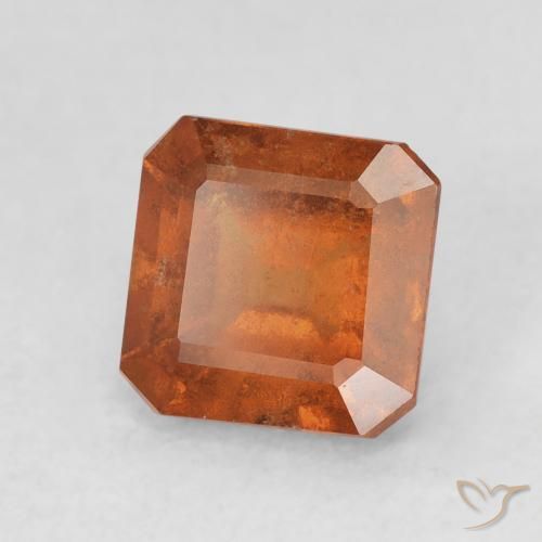 granate hessonita Naranja oscuro natural de 2.03 ct, Corte Octágono / Esmeralda, VS