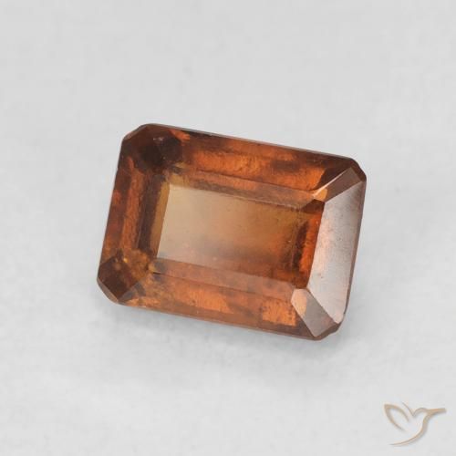granate hessonita Naranja fuego natural de 1.38 ct, Corte Octágono / Esmeralda, VS