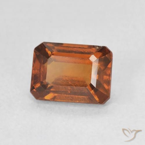 granate hessonita Naranja rojizo natural de 1.38 ct, Corte Octágono / Esmeralda, VS